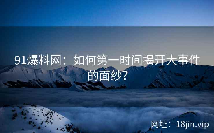 91爆料网：如何第一时间揭开大事件的面纱？