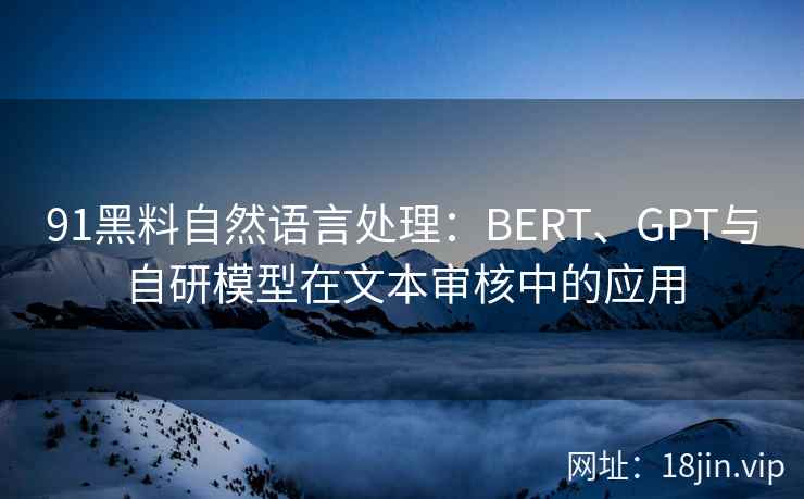 91黑料自然语言处理：BERT、GPT与自研模型在文本审核中的应用
